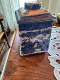 Burgess & Leigh Tea Caddy | English Transferware Canister | 8½" Tall