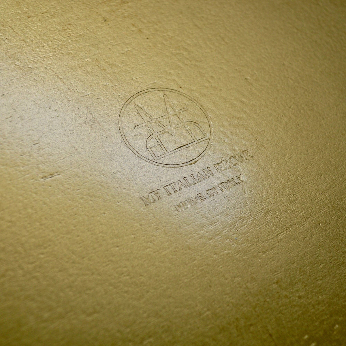 Italian Florentine Waste Bin, Green/Grey, Gold, Made in Italy: Design 2
