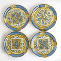 Set of 2 Florentine Wood Coasters: Capri Blue